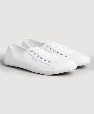 Superdry Women's Women's White Low Pro Classic Sneakers - Size: 7 Size: 9