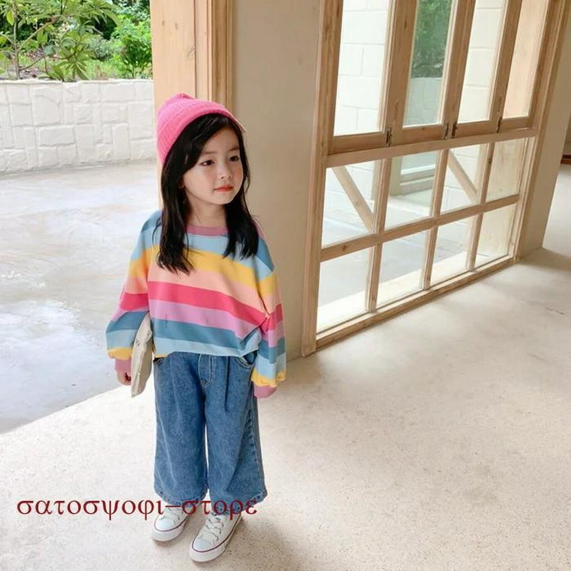可愛い虹色 子供服 トレーナー カジュアル キッズ服 秋物 トレーナー 女の子 男の子キッズ ピンク ネイビー こども服 子ども服 トップス 80 140cm 選べる5 通販 Lineポイント最大0 5 Get Lineショッピング