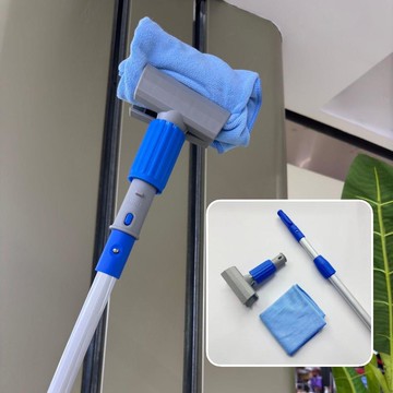 一鍵換布✨洗臉巾拖把 除塵拖把 夾布拖把 拖地神器  拖把免手洗 清潔工具 保潔老虎夾毛巾夾抹布夾墩布夾子伸縮杆高處清潔