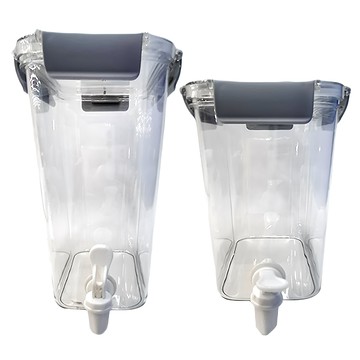 FL 生活+ 冰沁多功能全密封儲物冰水壺組 3.5L + 4.5L  高冷灰  1組