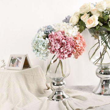 Meric Garden 法式高腳鍍銀裝飾玻璃花瓶_L