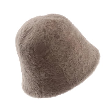 復古百搭毛毛漁夫帽 帽簷6公分 帽深11公分  帽圍53~58cm  卡其色