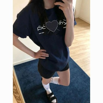 8359 人好物典藏🎰2026夏季新款短袖T恤純棉女美式寬鬆中長款字母印花圓領百搭韓版4GWL