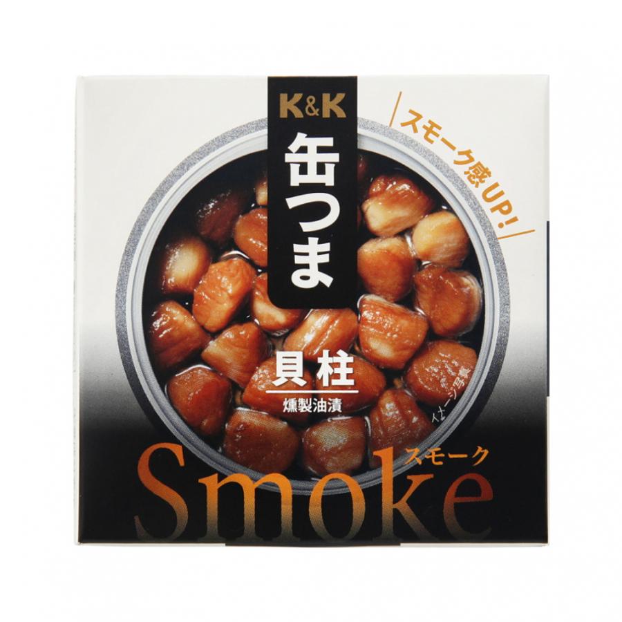 K＆K 缶つまSmoke 貝柱 6缶セット キャンプ 食料 材料 フード 缶詰 おつまみ 国分 コクブ