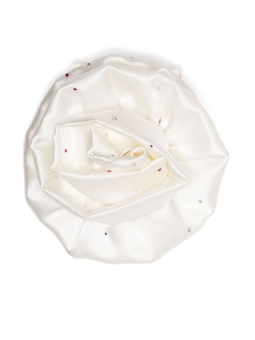MANURI - floral-detail silk brooch - women - Silk - One Size - White