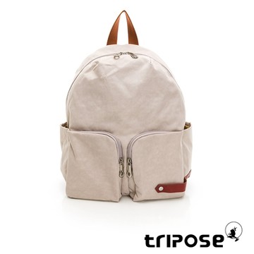 tripose CUBI微皺尼龍輕量後背包(大)沙漠灰