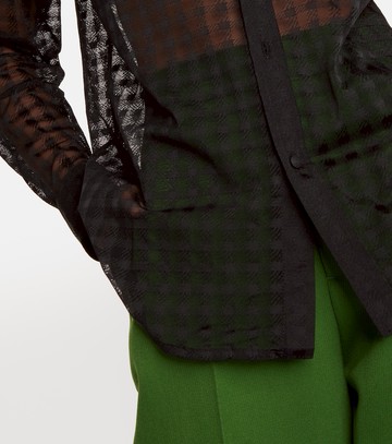 Ami Paris Gingham lace shirt