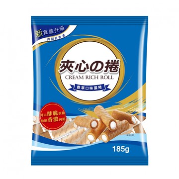 旺旺夾心捲(香草口味蛋捲)185g/包