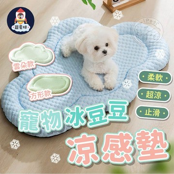 【寵星球】寵物冰豆豆凉感墊 寵物涼感冰絲墊 可洗寵物涼墊 護頸寵物墊 寵物墊 寵物冰絲涼感床 寵物涼感床 涼感床