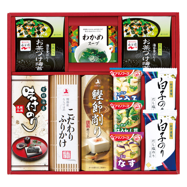 香典返し　食品｜30％OFF｜アマノフーズ＆永谷園食卓セット　No.40　※消費税・8％｜香典のお返し