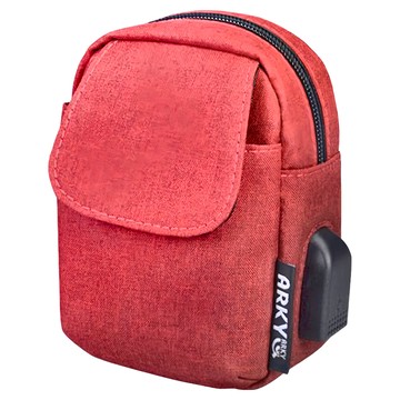 ARKY 外接充電隨身斜跨包 USB接口 300D防潑水面料  紅色  H14.3 x W10.8 x D6.8 cm