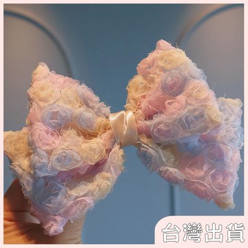 ✨臺灣出貨✨【飾飾如意】小清新蝴蝶結髮夾甜美少女馬尾頂夾髮卡in洋氣爆款盤發一字彈簧夾