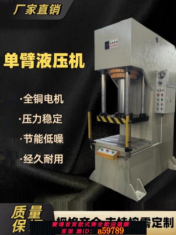 【全網低價 可打統編】單臂液壓機小型壓力機c型10t20t40t63T315t電動油壓機校直壓力機