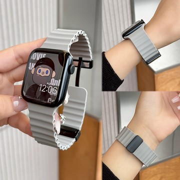 海洋款 磁吸折疊扣 適用於 Apple Watch 11 10 9 8 7 6 5 SE 手錶錶帶 46mm 42mm