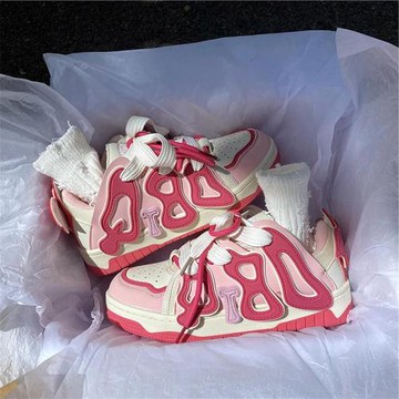 韓國多巴胺滑板面包鞋女2025新款軟妹風ins潮流超火百搭休閑板鞋