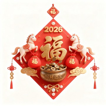 🚀臺灣熱賣🚀新款吉祥文字2026造型貼紙客廳臥室出租房牆面裝飾遮瑕醜貼畫防水