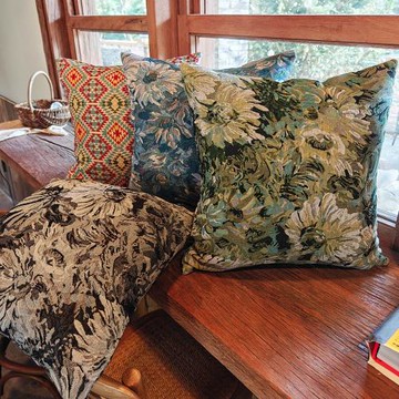 法式莫奈油畫棉麻風抱枕沙發靠枕套背墊不含芯靠墊同款法式風