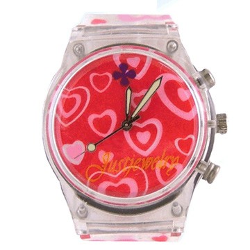 Justjewelry 舞動閃光錶-甜蜜戀心_
