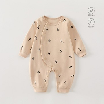 新生兒棉質無骨四季款連體衣睡衣棉長袖打底衫衣哈衣嬰兒連體衣鑫弘-萌寶童裝可開發票