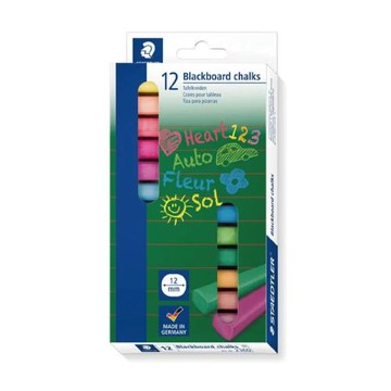 【STAEDTLER 施德樓】專業精品級 無麈安全粉筆12色組 MS2360  3盒