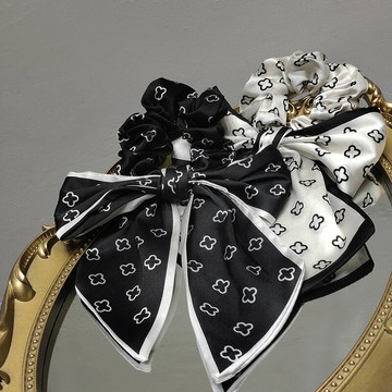 蝴蝶結大腸發圈女夏季飄帶扎馬尾頭繩發繩發帶年新款頭飾頭花