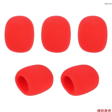 麥克風海綿罩 K歌話筒海綿套 5個裝 紅色