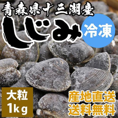 送料無料　青森県十三湖≪冷凍しじみ大粒 1kg≫（ヤマトシジミ）砂抜き済み 　シジミ 青森　シジミ　しじみ貝　シジミ貝　シジミ 青森県　ギフト　国産 しじみ