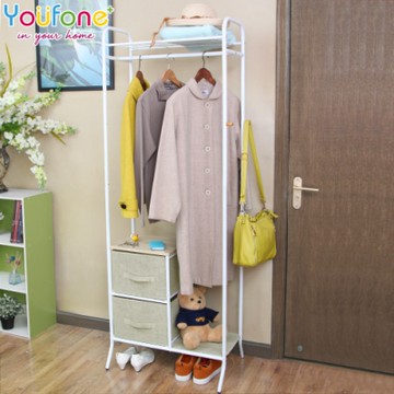 YOUFONE 日式A型兩層式抽屜/收納雙層掛衣架