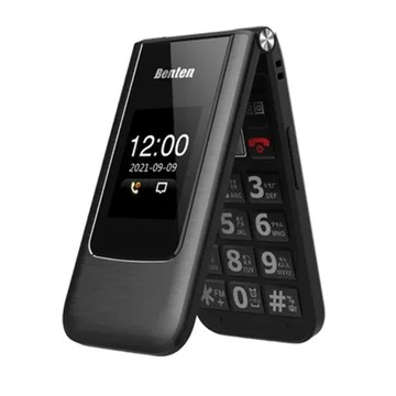 9成9新福利機【Benten】F62 Plus 4G VOLTE 摺疊機/老人機/長輩機 黑色