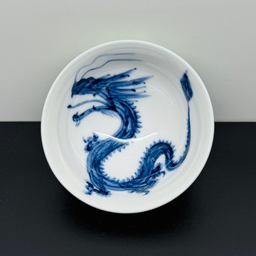 手繪祥龍-孔雀圓杯 邱毓寧 80ml 鶯歌燒 G2-02