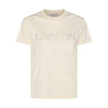 Lanvin - Cream Cotton Logo T-shirt