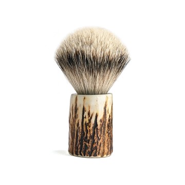 Grand Manner 傳世鹿角 特級銀尖獾毛刮鬍刷（鬍刷 鬍泡刷 鬍皂刷 刮鬍泡刷 刮鬍皂刷 刮鬍膏刷 獾毛刷）推薦