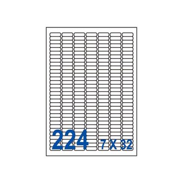 裕德 三用 電腦 標籤 224格 25.4X8.5mm 白色 1000張 /箱 US8830-1K