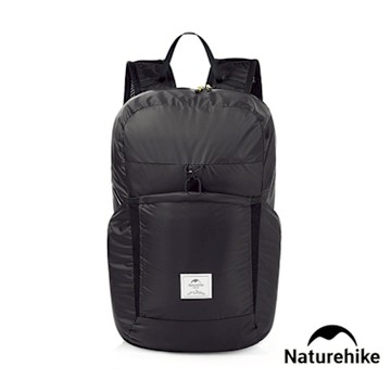 Naturehike 22L云雁輕量防水摺疊後背包 攻頂包 黑色 A017-B