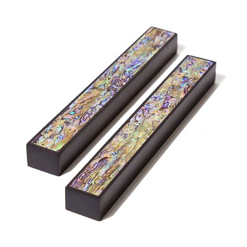 非遺 鑲嵌螺鈿鎮尺藝術品 精品漆器實木書法創意黑檀木鎮紙 文房四寶文創中國風禮品高檔壓條擺件