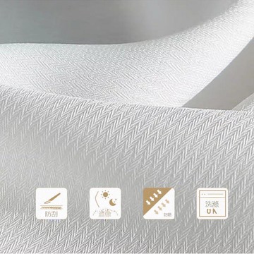 【台灣公司 可打統編】高溫定型紗簾幻影紗窗簾透光不透人白紗客廳陽臺加厚防曬遮陽窗紗 y8181