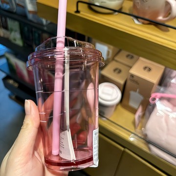 ✨臺灣出貨✨韓國星星2025新極簡風系列經典女神情侶透明塑料吸管杯冷水杯