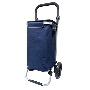 U-CART 優卡得 日式鋁製摺疊購物車 LF508F-2A 41L 基本款 輕巧摺疊 購物幫手  深藍色 + 黑色  1個