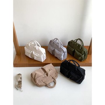 AOA 尼龍布休閑輕便百搭手提包新款大容量韓版純色簡約帆布斜挎包