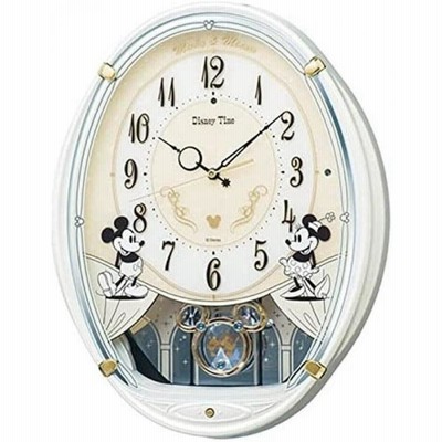 セイコー(SEIKO) 電波アミューズ掛け時計 ミッキー＆フレンズ FW579W 電波クロック 正時6曲メロディ おやすみ秒針