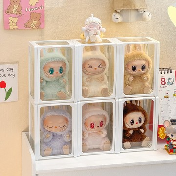 【格物】 labubu展示盒 拉佈佈收納盒 娃娃盲盒 手辦置物架 娃娃收納架 娃娃展示架 收納盒 展示架 置物架 收納