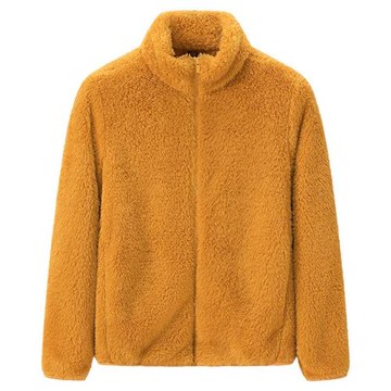 女裝 2025冬季新款加厚立領長絨搖粒絨拉鏈茄克珊瑚絨外套 449753