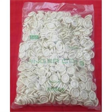 500克乳白捲邊指套一次性工業乳膠橡膠手指套無塵無粉防靜電
