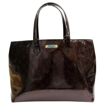 LOUIS VUITTON LV 路易威登 紫色 漆皮皮革 Vernis Wilshire GM 肩背包 M91664 【二手名牌BRAND OFF】