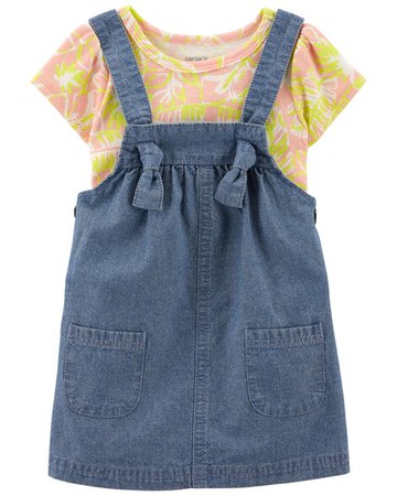 Baby 2-Piece Bodysuit & Chambray Skirtall Set