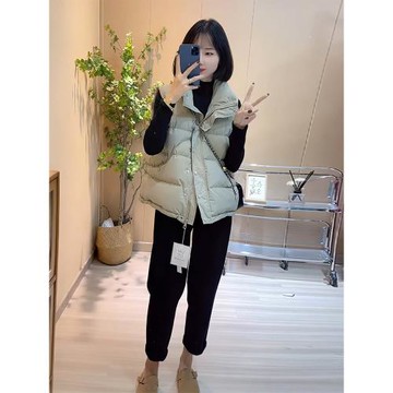 棉服短款馬甲女2025冬款新款韓版休閑加厚保暖學生時尚馬夾面包服