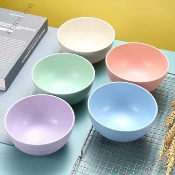 ✨新品特價/免運促銷#小麥稭稈餐飲米飯湯碗套裝傢用網紅成人喫飯碗簡約創意塑料碗防摔