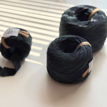 升級再造的織物紗線　 黑色手錶綠色M