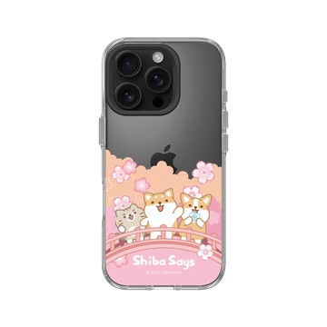 iPhone 16 Pro Clear 透明 - 柴語錄 Shiba Says - 賞櫻小確幸