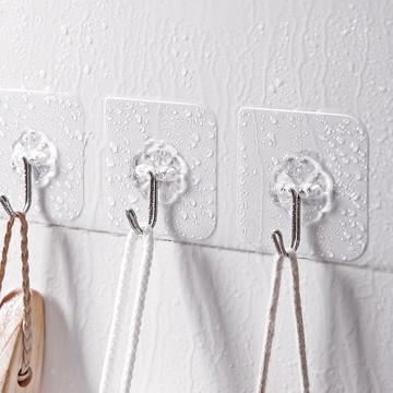 日本霜山 免鑽釘防水強力無痕萬用掛鉤貼-4入